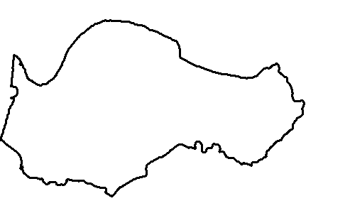 Contorn generau de l’Occitania lingüistica, de l’Atlantic ais Aups.